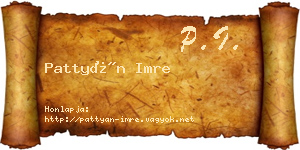 Pattyán Imre névjegykártya